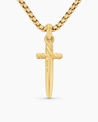 Petrvs® Dagger Amulet in 18K Yellow Gold with Diamonds, 32mm