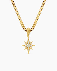 North Star Amulet in 18K Yellow Gold with Diamonds, 15mm