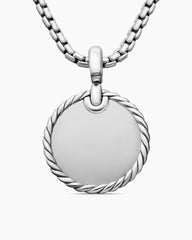 DY Elements® Disc Pendant in Sterling Silver with Diamonds, 18mm