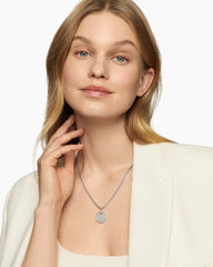 DY Elements® Disc Pendant in Sterling Silver with Diamonds, 18mm