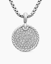 DY Elements® Disc Pendant in Sterling Silver with Diamonds, 18mm