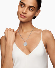 DY Elements® Disc Pendant in Sterling Silver with Diamonds, 24mm
