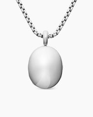 Sculpted Cable Locket in Sterling Silver, 27mm