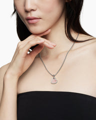 DY Elements® Heart Amulet in Sterling Silver with Pink Opal and Diamonds, 18.7mm