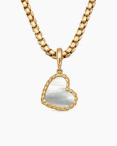 DY Elements® Heart Amulet in 18K Yellow Gold with Mother of Pearl, 15.2mm