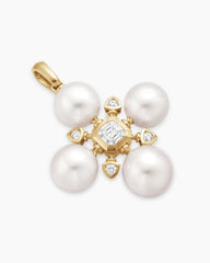 Renaissance® Pearl Pendant in 18K Yellow Gold with Pearls and Diamonds, 42.7mm