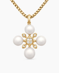 Renaissance® Pearl Pendant in 18K Yellow Gold with Pearls and Diamonds, 42.7mm