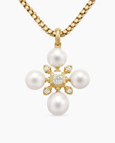 Renaissance® Pearl Pendant in 18K Yellow Gold with Pearls and Diamonds, 42.7mm