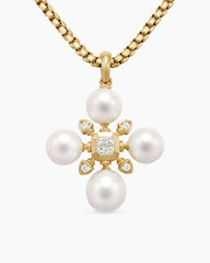 Renaissance® Pearl Pendant in 18K Yellow Gold with Pearls and Diamonds, 42.7mm