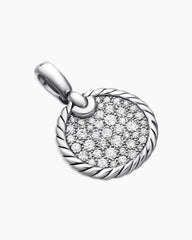 DY Elements® Disc Pendant in Sterling Silver with Diamonds, 14mm