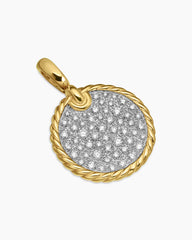DY Elements® Disc Pendant in 18K Yellow Gold with Diamonds, 21.2mm