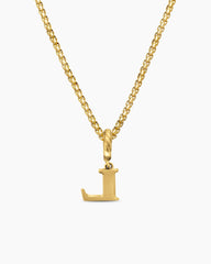 Pavé Initial Pendant in 18K Yellow Gold with Diamond L
