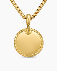 DY Elements® Color Pendant in 18K Yellow Gold with Pavé Diamonds and Blue Sapphires, 21.2mm