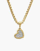 DY Elements® Heart Pendant in 18K Yellow Gold with Diamonds, 11mm