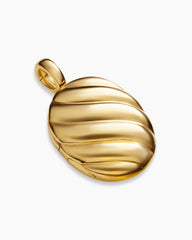 Sculpted Cable Locket in 18K Yellow Gold, 24mm