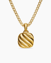 Sculpted Cable Square Locket in 18K Yellow Gold, 14.5mm