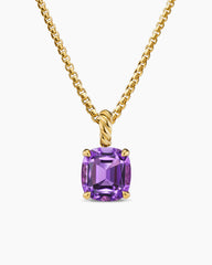 Marbella Pendant in 18K Yellow Gold with Amethyst, 12mm