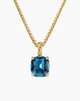 Marbella Pendant in 18K Yellow Gold with Hampton Blue Topaz, 12mm
