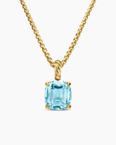 Marbella Pendant in 18K Yellow Gold with Sky Blue Topaz, 12mm