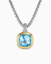 Albion® Pendant in Sterling Silver with 18K Yellow Gold and Blue Topaz, 11mm