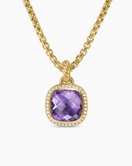 Albion® Pendant in 18K Yellow Gold with Amethyst and Diamonds, 11mm