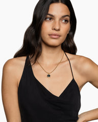 Albion® Pendant in 18K Yellow Gold with Black Onyx and Diamonds, 11mm