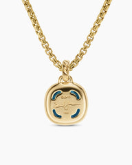 Albion® Pendant in 18K Yellow Gold with Hampton Blue Topaz and Diamonds, 11mm