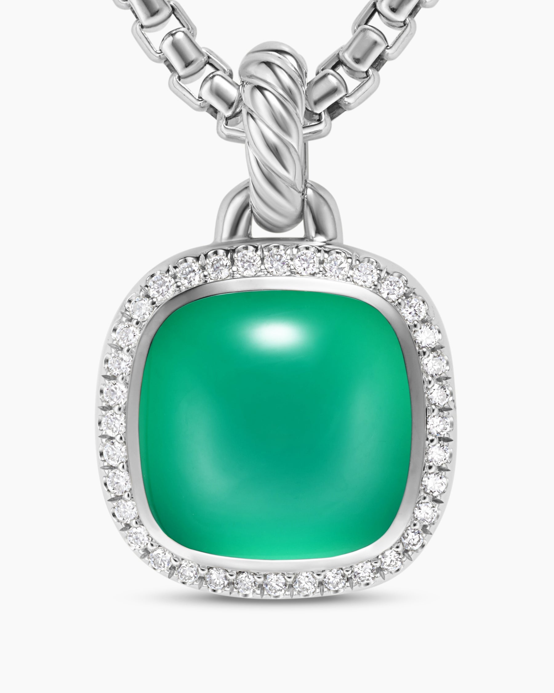 Albion® Pendant in Sterling Silver with Lagoon Orchid and Diamonds, 11mm