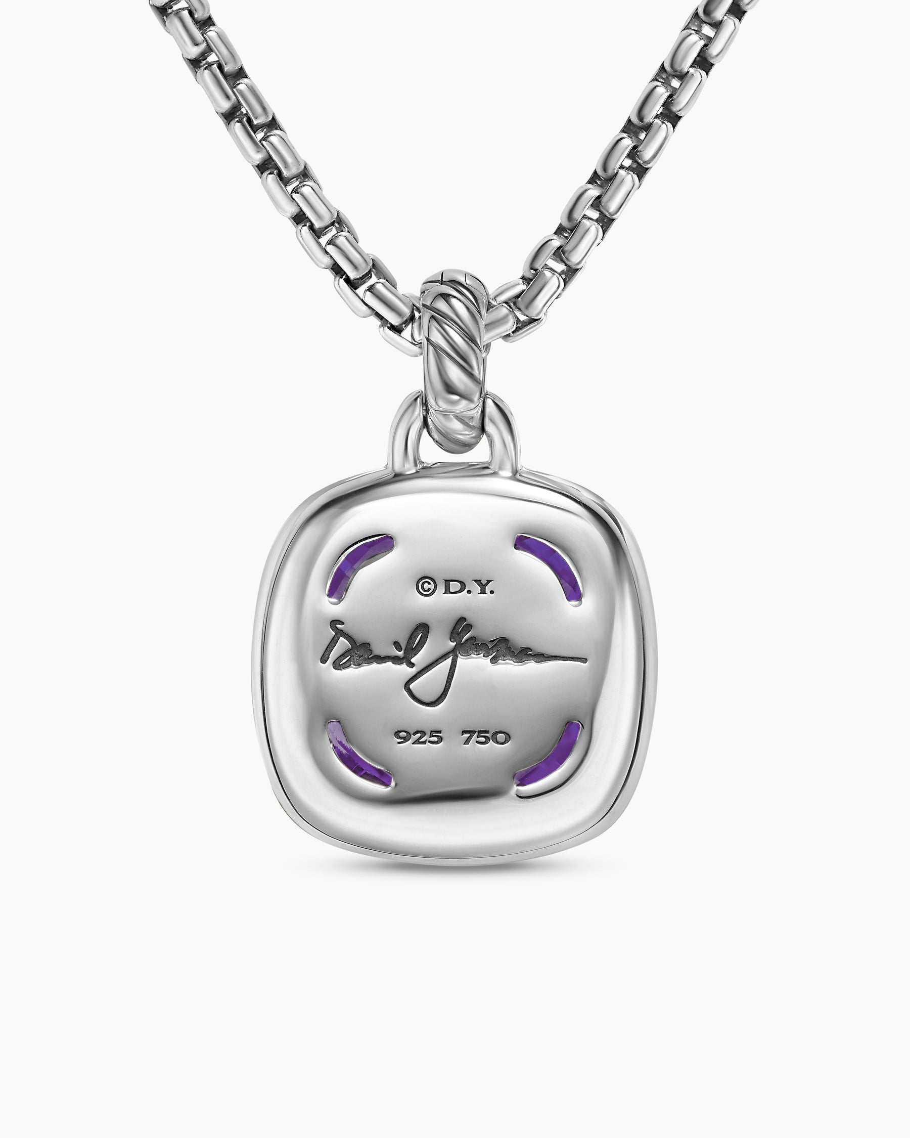 Albion® Pendant in Sterling Silver with 18K Yellow Gold and Amethyst, 15mm