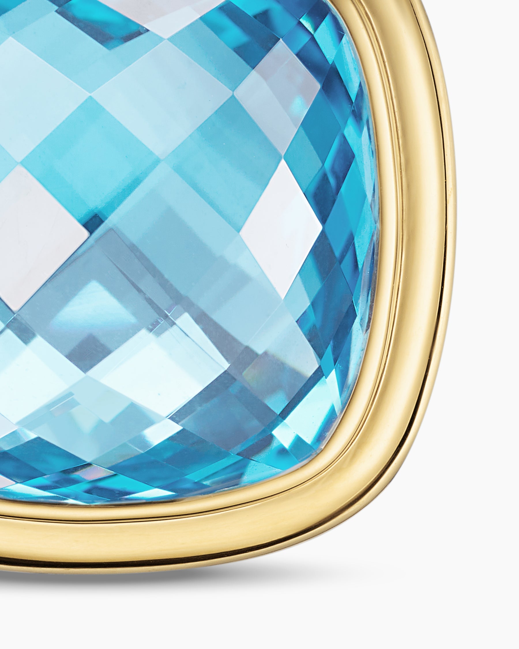 Albion® Pendant in Sterling Silver with 18K Yellow Gold and Blue Topaz, 15mm