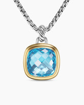 Albion® Pendant in Sterling Silver with 18K Yellow Gold and Blue Topaz, 15mm