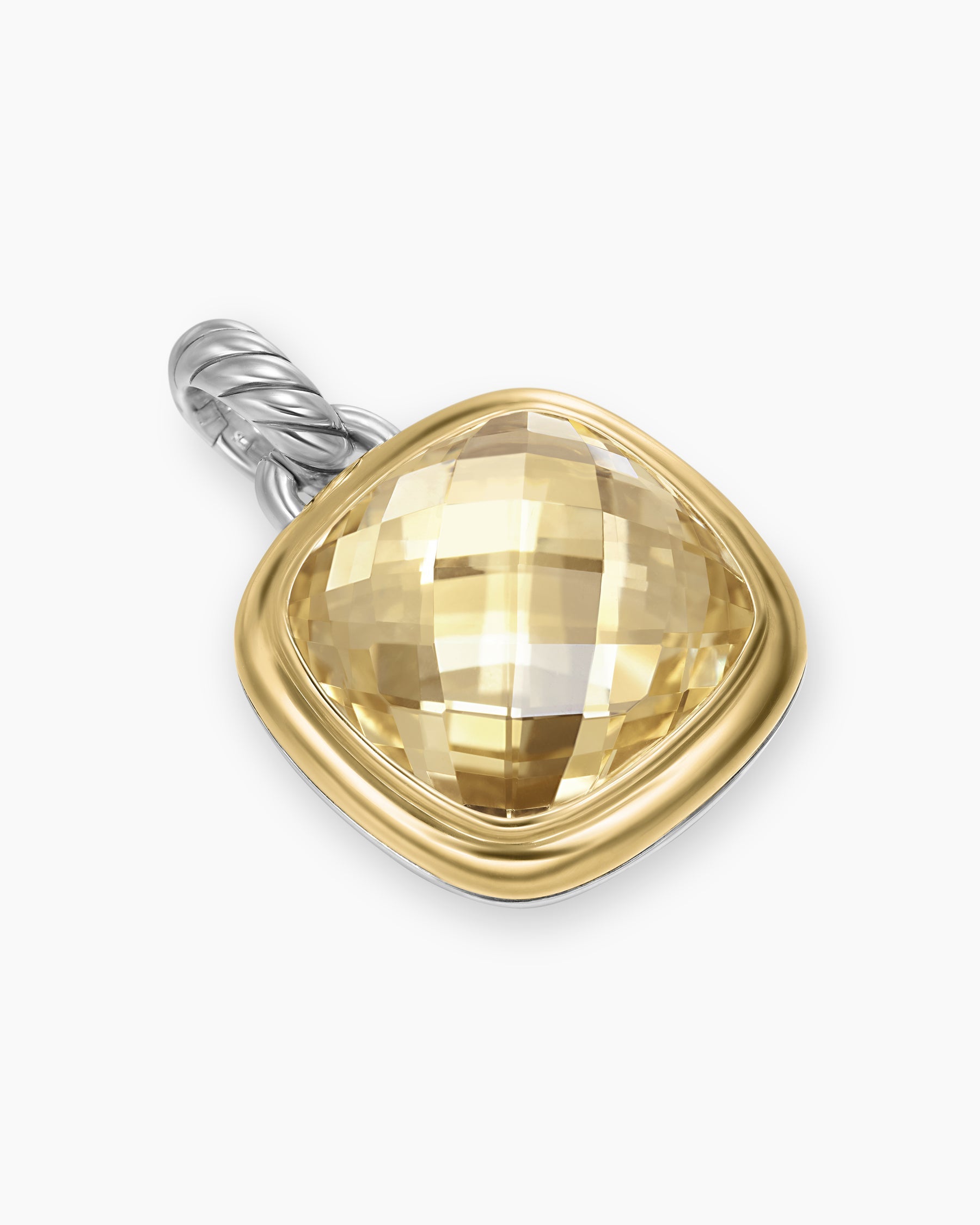 Albion® Pendant in Sterling Silver with 18K Yellow Gold and Champagne Citrine, 15mm