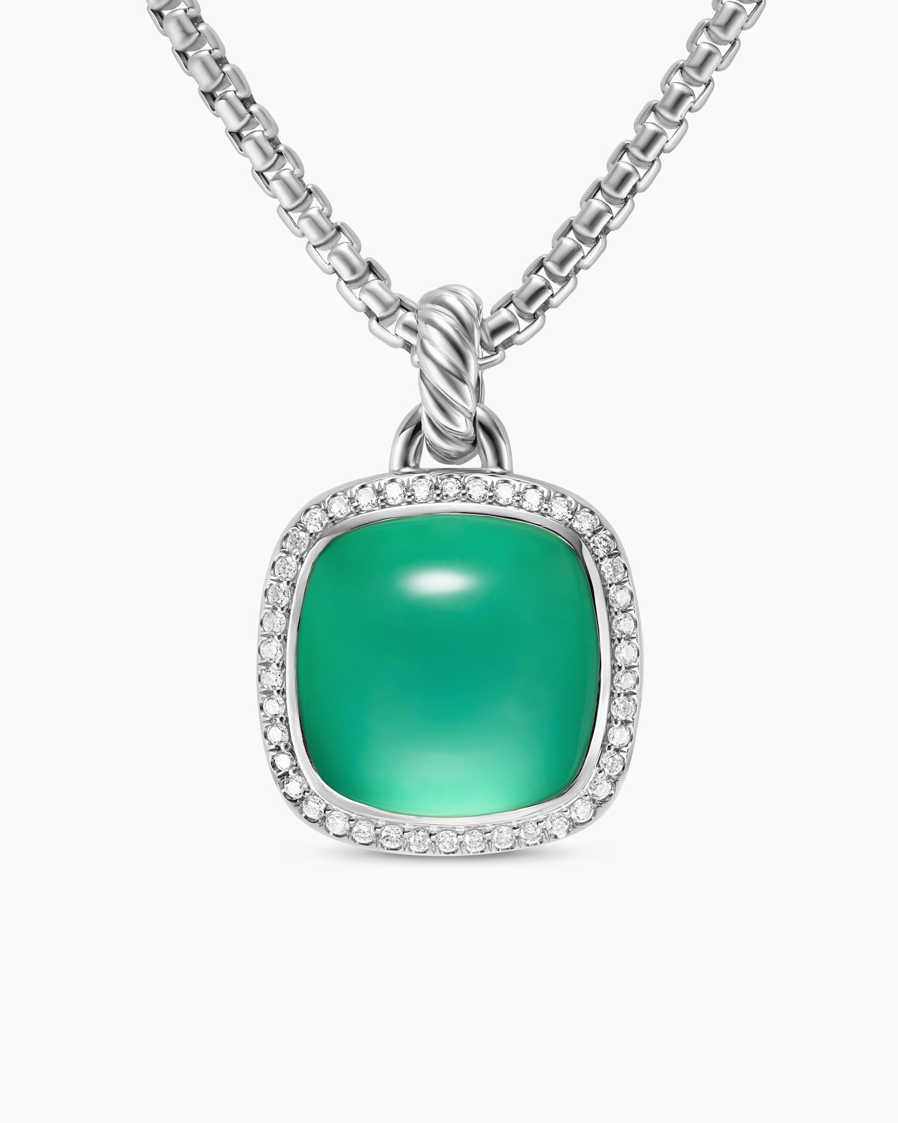 Albion® Pendant in Sterling Silver with Lagoon Orchid and Diamonds, 15mm