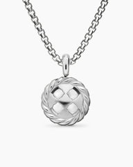 Pearl Classics Cable Halo Amulet in Sterling Silver with Diamonds, 18.8mm