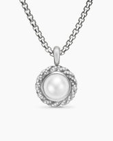 Pearl Classics Cable Halo Amulet in Sterling Silver with Diamonds, 18.8mm
