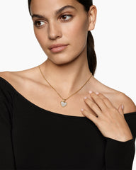 Pavé Heart Amulet in 18K Yellow Gold with Diamonds, 15.6mm