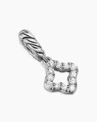 Micro Pavé Quatrefoil Amulet in Sterling Silver with Diamonds, 7.4mm