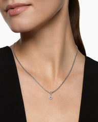 Micro Pavé Quatrefoil Amulet in Sterling Silver with Diamonds, 7.4mm