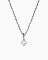 Micro Pavé Quatrefoil Amulet in Sterling Silver with Diamonds, 7.4mm
