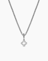 Micro Pavé Quatrefoil Amulet in Sterling Silver with Diamonds, 7.4mm