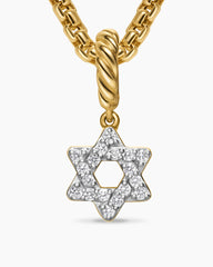 Micro Pavé Star of David Amulet in 18K Yellow Gold with Diamonds, 7.4mm