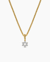 Micro Pavé Star of David Amulet in 18K Yellow Gold with Diamonds, 7.4mm