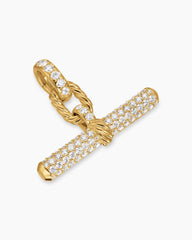 DY Madison® Toggle Pendant in 18K Yellow Gold with Diamonds, 29mm