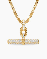 DY Madison® Toggle Pendant in 18K Yellow Gold with Diamonds, 29mm