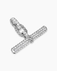 DY Madison® Toggle Pendant in Sterling Silver with Diamonds, 29mm