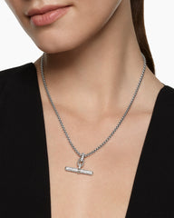 DY Madison® Toggle Pendant in Sterling Silver with Diamonds, 29mm