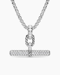 DY Madison® Toggle Pendant in Sterling Silver with Diamonds, 29mm