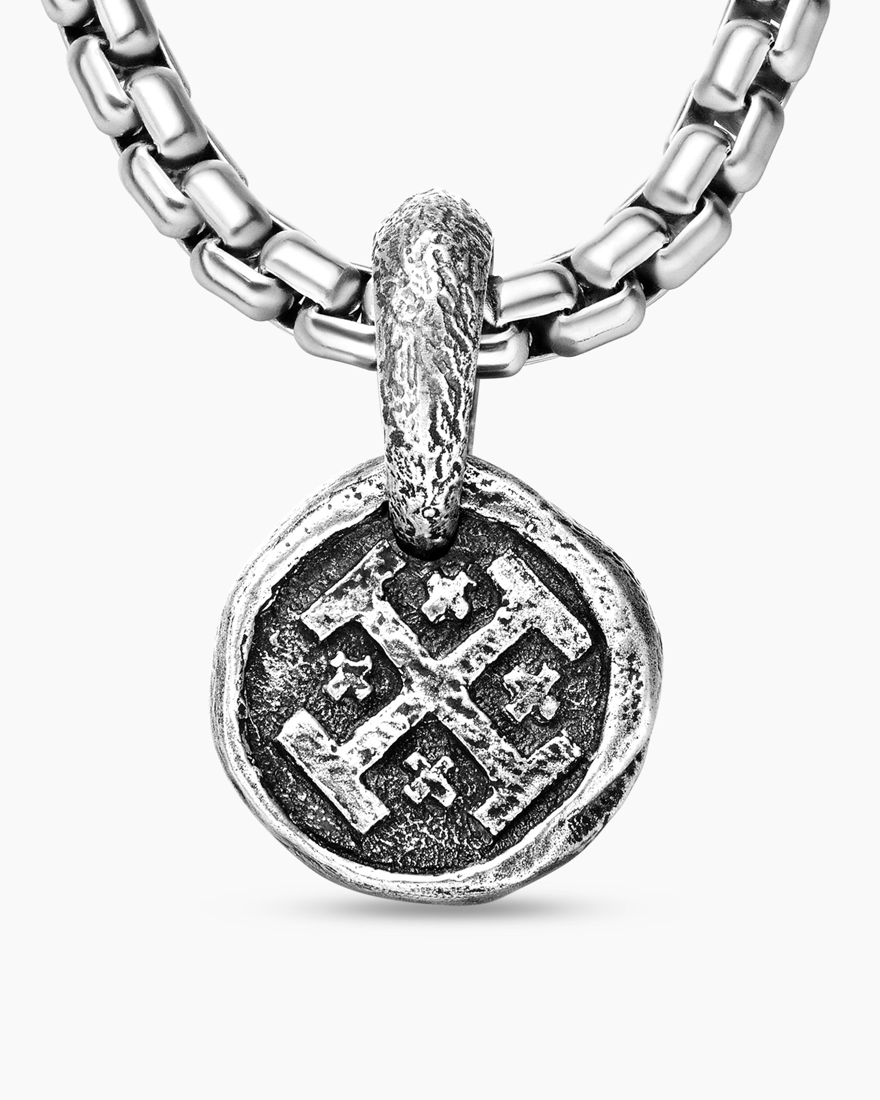 Shipwreck Coin Amulet in Sterling Silver, 10.5mm