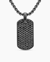 Chevron Tag in Black Titanium with Black Diamonds, 35mm