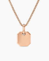 Octagonal Amulet in 18K Rose Gold, 15mm